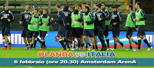 Immagine di Calcio Amichevole: Olanda - Italia (diretta tv ore 20.45 Rai 1 e Rai HD) - Scopri su Sport
